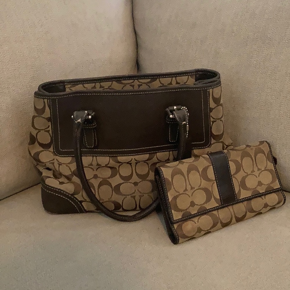 Coach purse & matching wallet